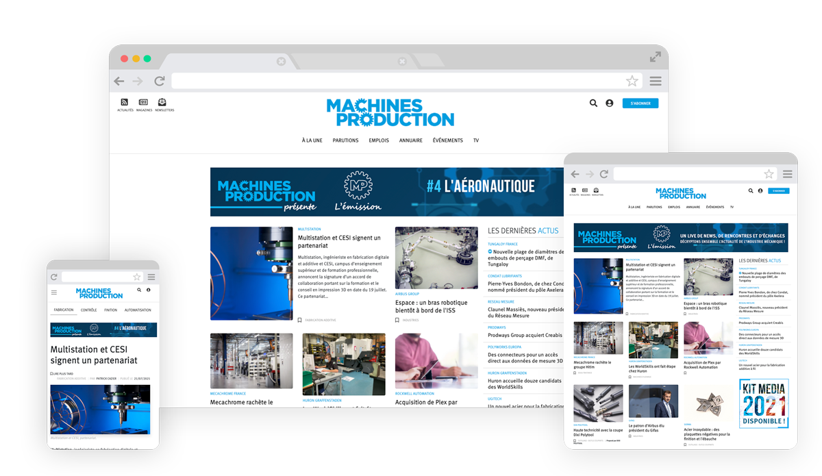 Couverture magazine Machines Production