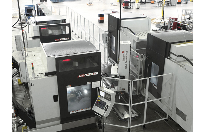 Un robot Erowa pour plusieurs machines