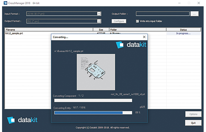 Les versions Datakit pour échanges de données CAO