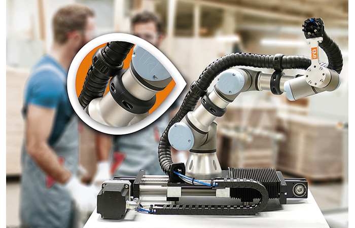 Colliers plastiques Igus pour cobots