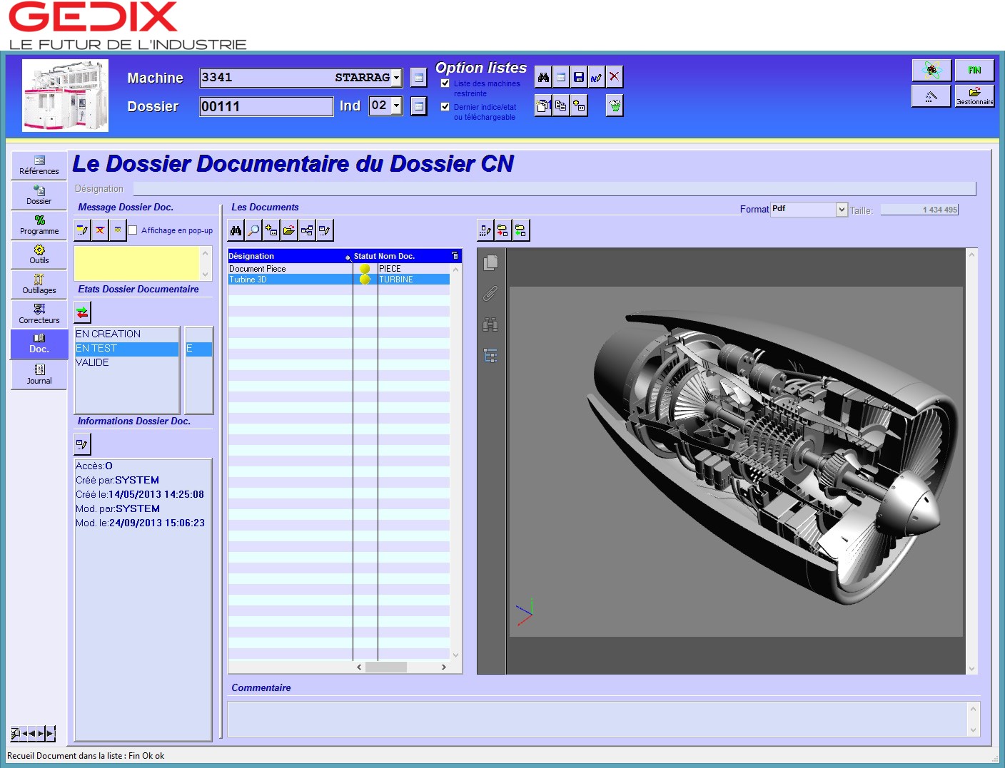 Une suite logicielle de gestion d’atelier d’usinage