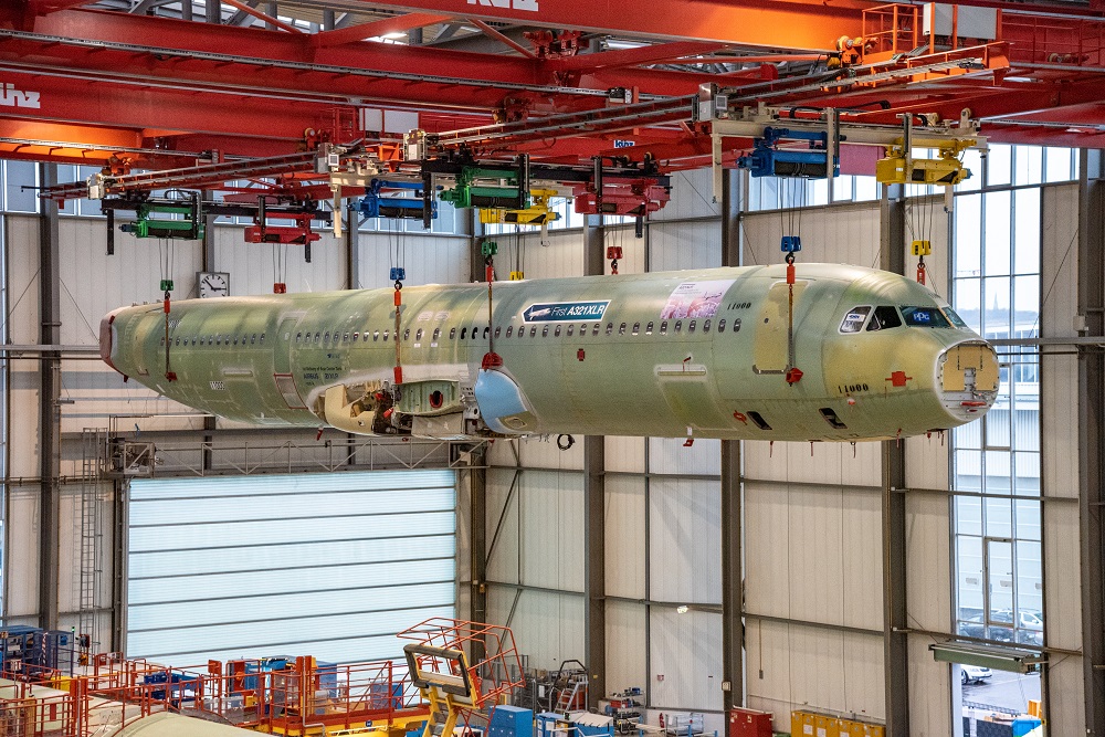 Airbus modernise la ligne d’assemblage des A320