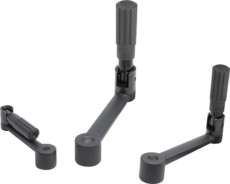 Manivelle en aluminium avec poignée cylindrique de sécurité