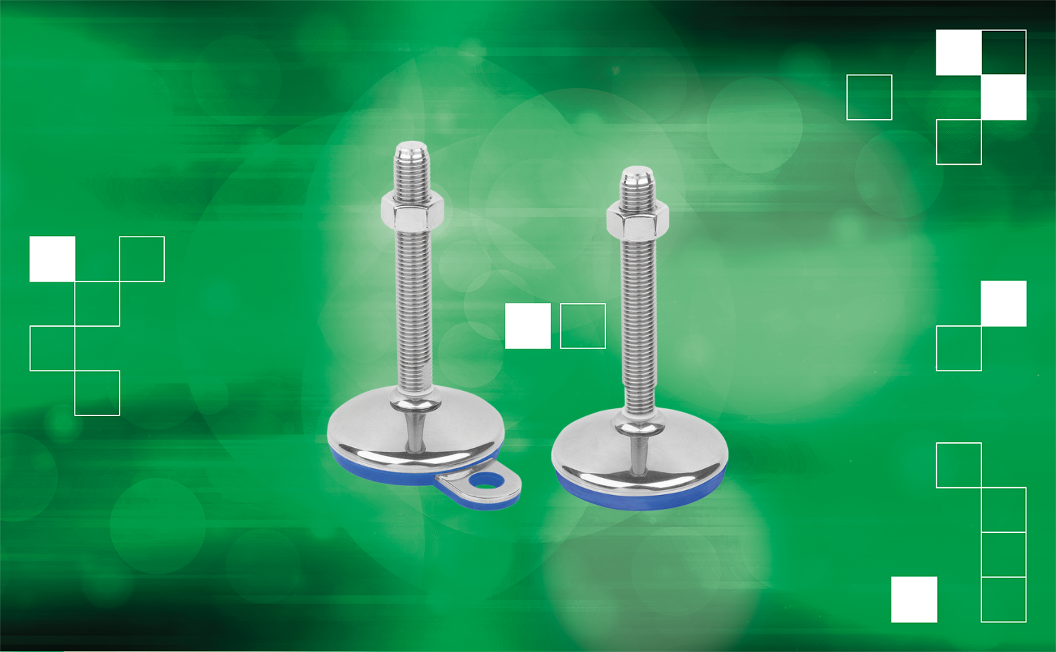 Pieds réglables en inox conformes FDA
