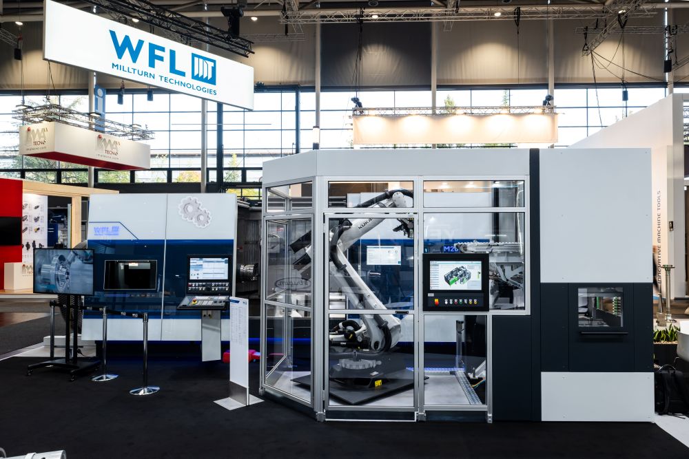 La solution d’automatisation avec tour de stockage sur le centre d’usinage Millturn M20.