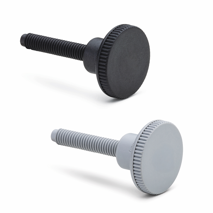 Bouton moletés en plastique renforcé