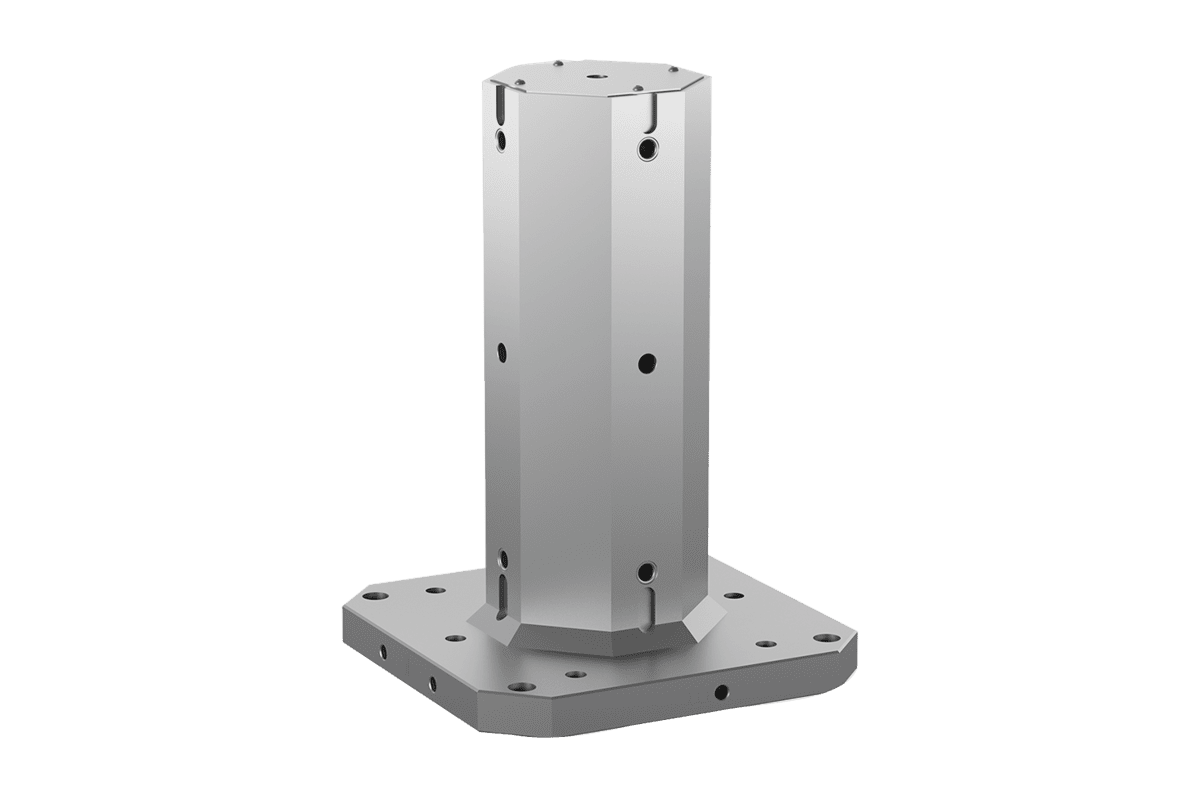 Tours de serrage en fonte grise à 4 faces avec trame modulaire pour systèmes de bridage multiple